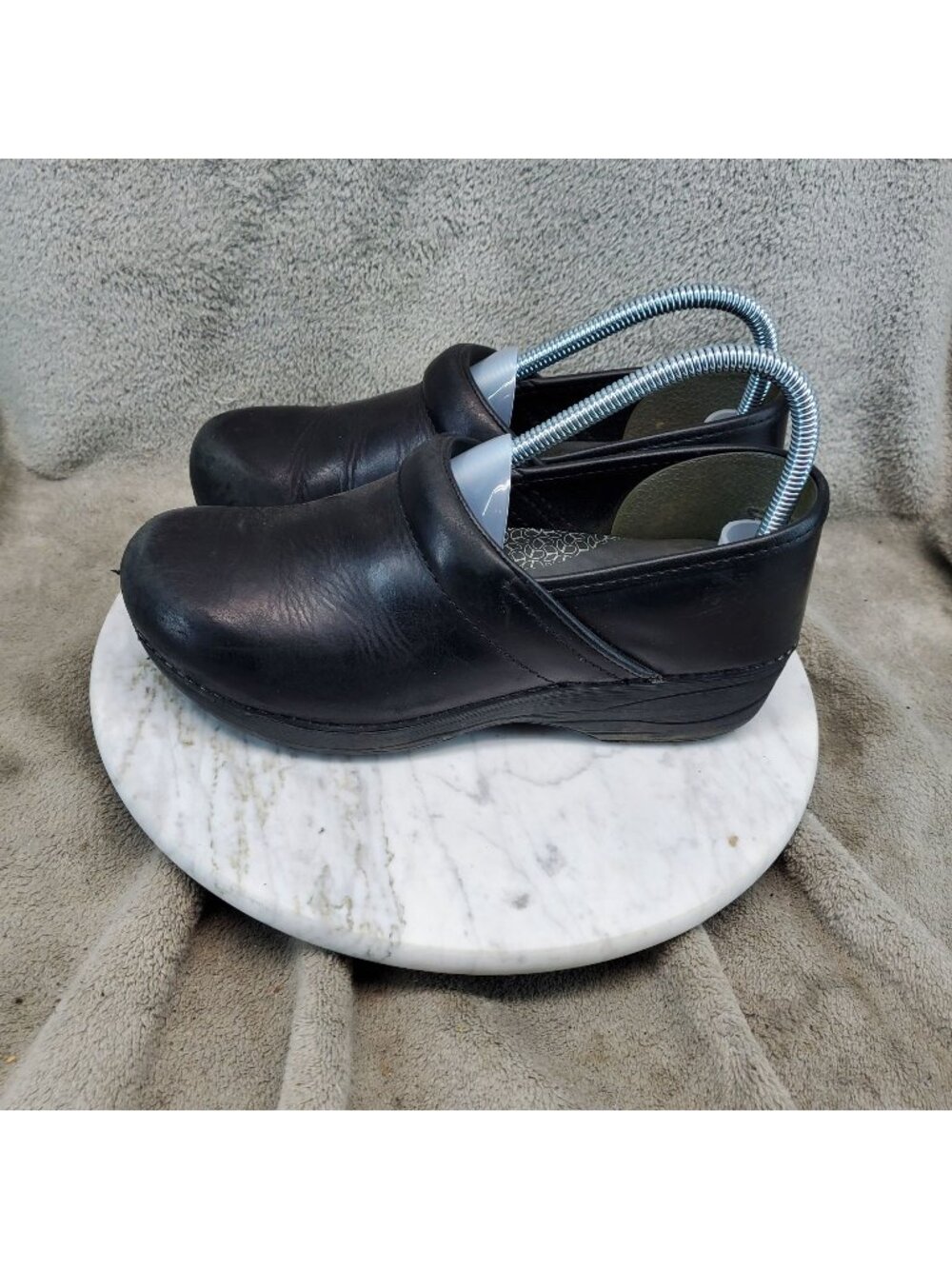 Dansko Shoes Womens EU 38 US 7.5 XP 2.0 Black Leather Clogs *Read*
